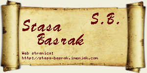 Staša Basrak vizit kartica